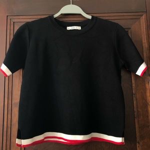 Zara stripe sweater tee shirt